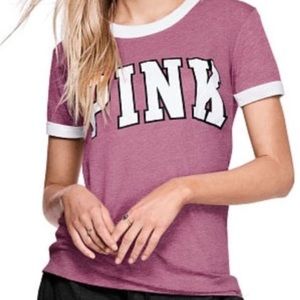 Vs pink short sleeve tee